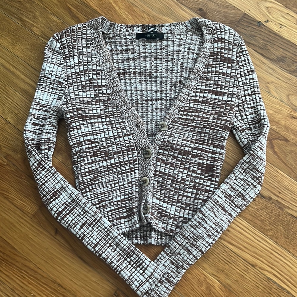 Cropped Button Sweater